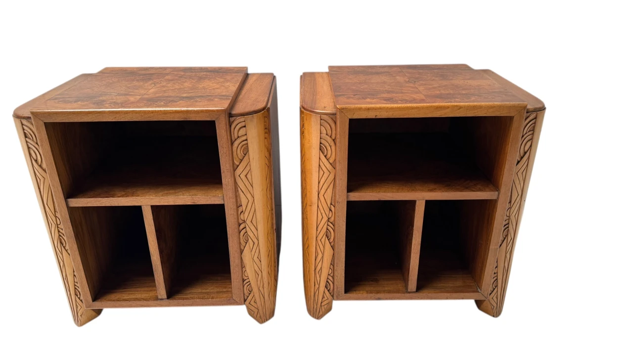 Two Art Deco Cabinets or Bed Side Tables, 1930s